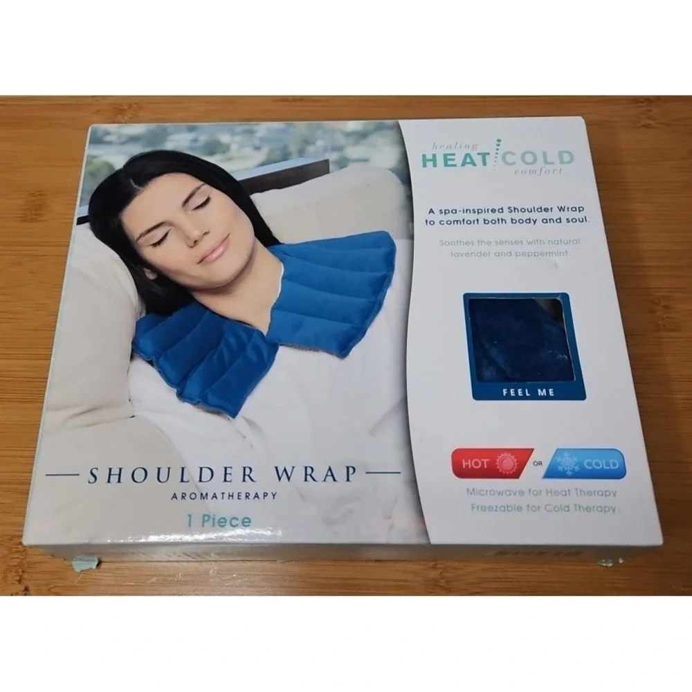 EVRIHOLDER NIB Healing Hot Cold Shoulder Wrap Aromatherapy Weighted Microwavable